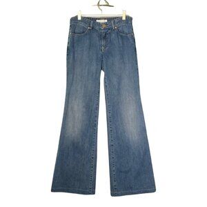 619. CHLOÉ Blue Flare Medium Wash Denim Jeans Sz 36 29”W